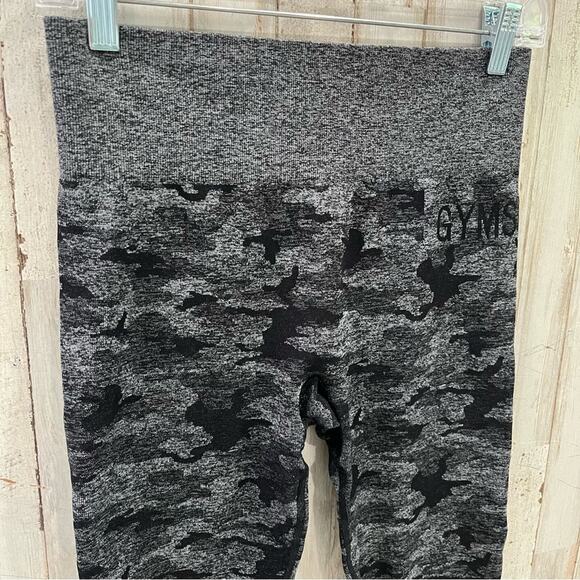 OG Gymshark Camo Seamless Leggings Black / Grey NO SIZE TAG - Picture 2 of 7